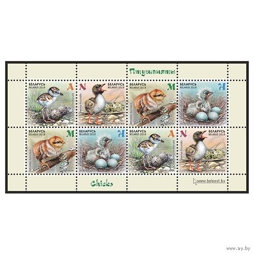 2018 БЕЛАРУСЬ Малый лист "Птенцы" MNH