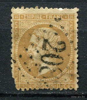 Франция - 1862/1872 - Император Наполеон III - 10C - [Mi.20a] - 1 марка. Гашеная.  (Лот 101BZ)