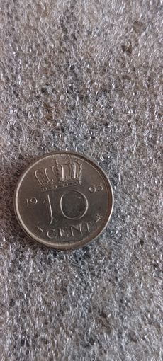 Нидерланды 10 цент 1963