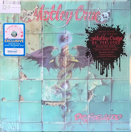 Motley Crue - Dr Feelgood (35th Anniversary Edition limited red & white splattered vinyl LP in lenticular sleeve)