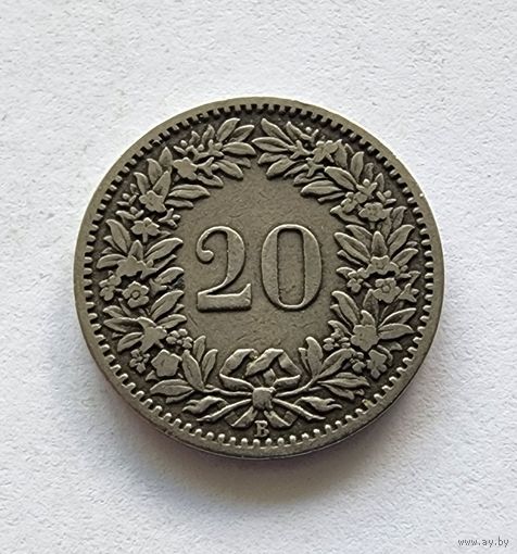 Швейцария 20 раппенов, 1883