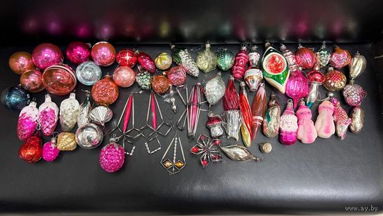 Лот елочных игрушек СССР.