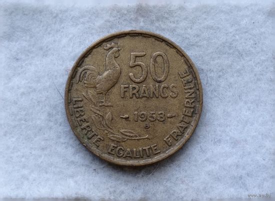 Werty71 Франция 50 Франков 1953 В Гальский петушок