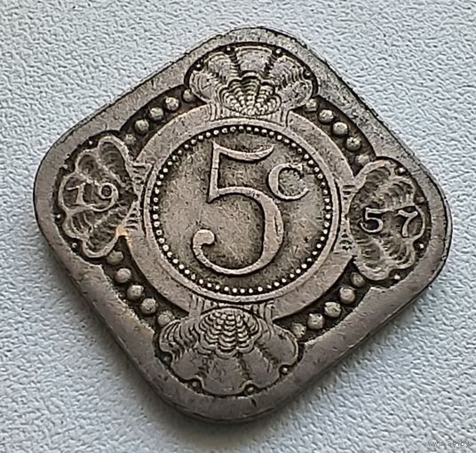 Антильские острова 5 центов, 1957  5-6-4