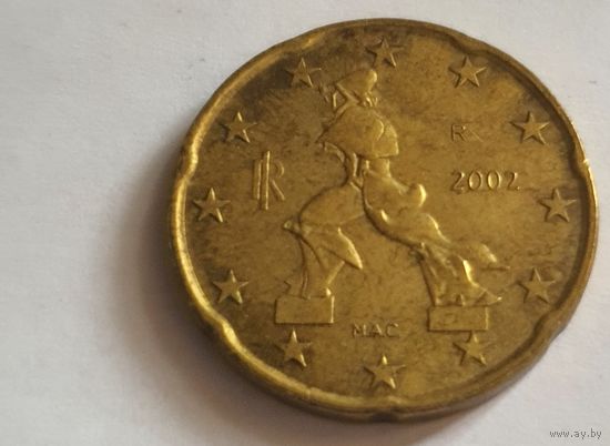 Италия 2002 20 евроцентов