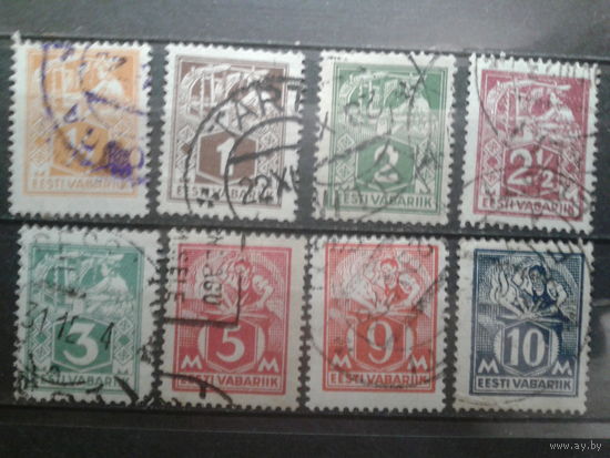 Эстония 1922-4 Стандарт, работа полная серия