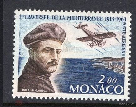 Монако 1963 ** Авиатор и теннисист Роланд Гаррос. 50 лет перелёта Средиземного моря Самолет