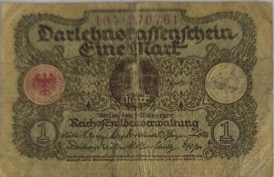 1 марка 1920 г. Германия