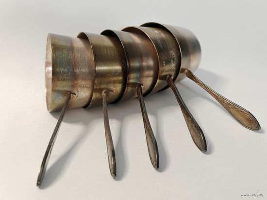 Кокотница для жульена МНЦ "Пламя" Кольчугинский завод СССР. 5 шт. С рубля