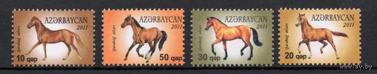 Азербайджан 2011. Лошади 4 марки (416)