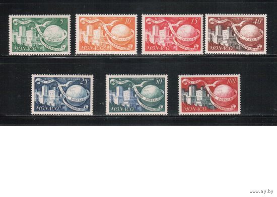 Монако-1949(Мих.401-407)  ** ( 1 м - * ) , Почтовый союз (полная серия)