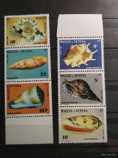 Уоллис и Футуна 1986 г. Раковины