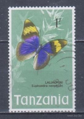 [668] Танзания 1973. Фауна.Бабочка. Гашеная марка.