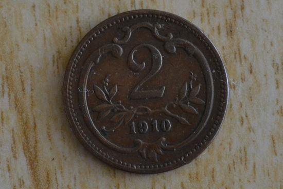 Австрия 2 геллера 1910