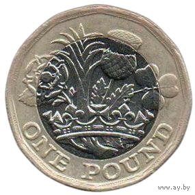 Соединённое Королевство Великобритания и Северная Ирландия. 1 фунт стерлингов 2016. Биметалл