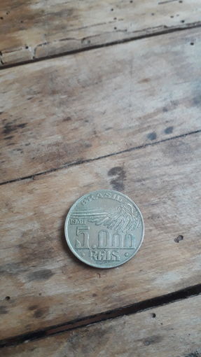БРАЗИЛИЯ 5000 рейс 1936 год/ серебро/