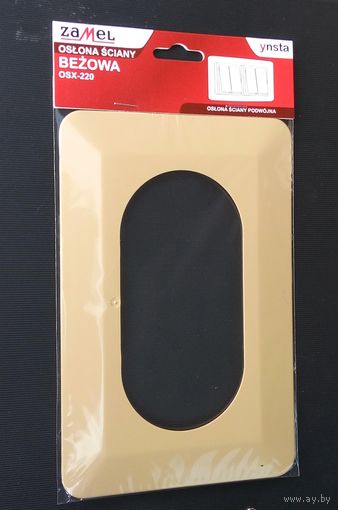 Защита стены под выключатели двойная бежевая, Польша, лот 50 штук!!! с 1 рубля