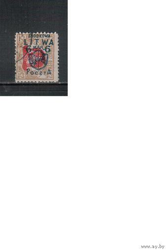 Литва(Срединная)-1920 (Мих.10)  гаш.  , Стандарт, Герб, Надп., Беларусь, Война