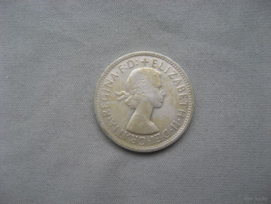 Австралия 2 шиллинга (флорин) 1956 год Елизавета II от 1 рубля без минимальной цены