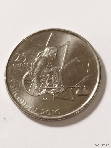 Канада 25 центов "Зимние Паралимпийские игры, Ванкувер 2010-Керлинг на колясках" 2007