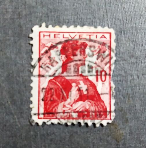 Марка Швейцария 1909 год Стандартный выпуск