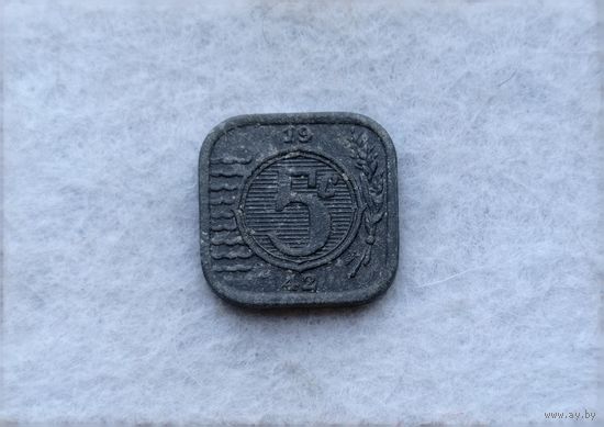 Werty71 Нидерланды 5 центов 1942