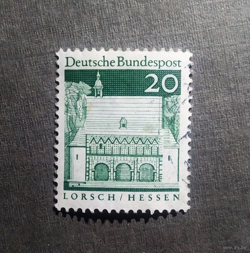 Марка Германия 1966 год Архитектура