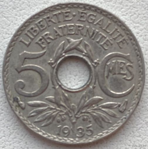 Франция 5 сантимов 1935 г.