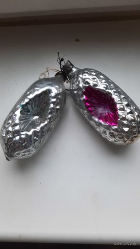 Ёлочная игрушка,,Шишка прожектор,,набор 2шт.СССР.