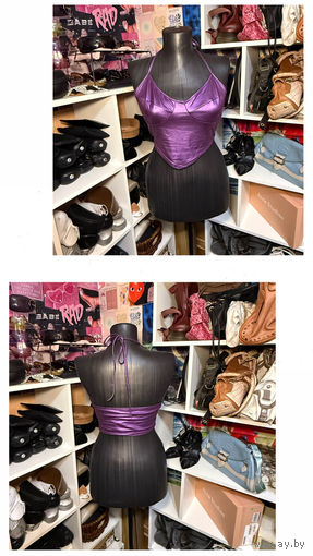 Топ SHEIN корсетный кожаный