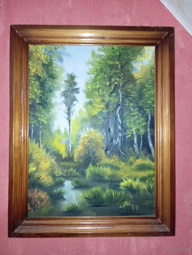 Картина маслом, пейзаж .Распродажа предметов искусства с 10 рублей .