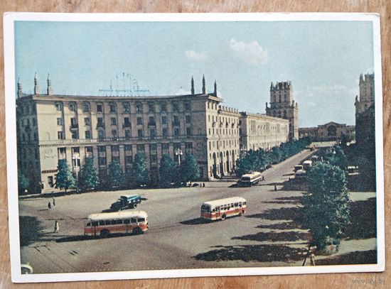 Минск. Площадь Свердлова. 1959 г. Чистая.