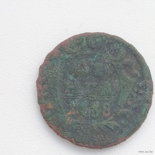 Монета медная, Денга РИ 1738г.в патине сохран, нечастая, на чистку с 3,55byn