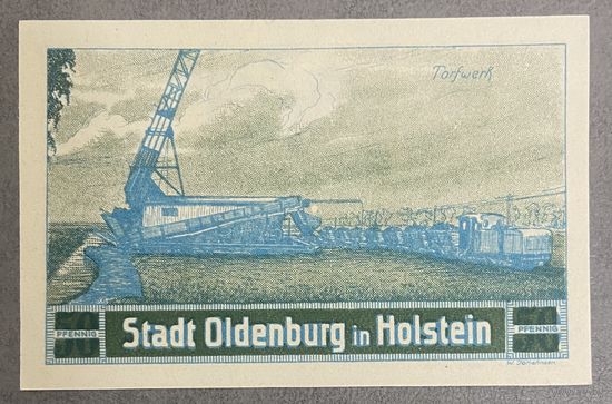 Нотгельд 50 пфеннигов 1922 год. Ольденбург. Веймарская республика