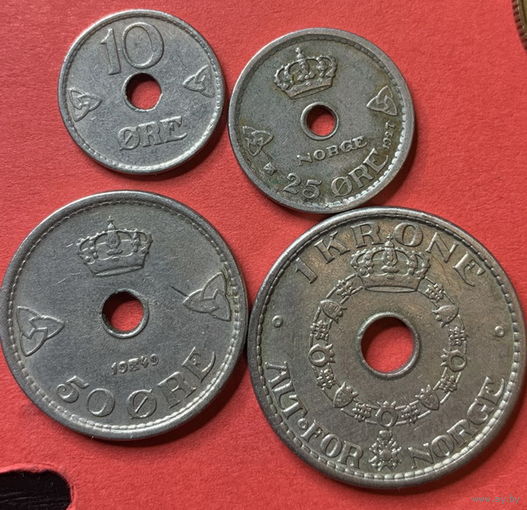 Норвегия, 4 монеты