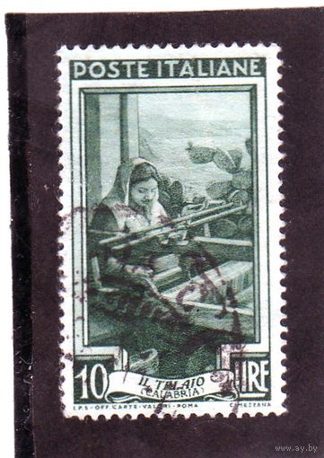 Италия.Ми-812. Калабрия - ткацкий станок. Серия: Провинциальные занятия.1950.