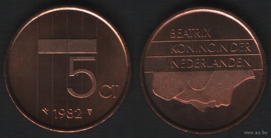 Нидерланды km202 5 центов 1982 год (_8