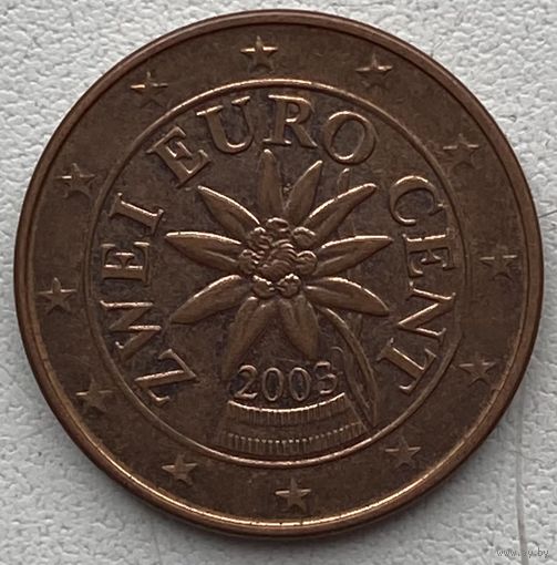 Австрия 2 евроцента 2003 г.