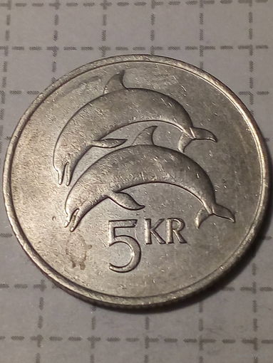 5 крон Исландия 1987 год