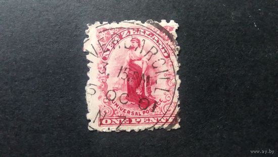 Новая Зеландия \199вк\ 1901 стандарт   зуб11.  штемпель INVERCARGILL