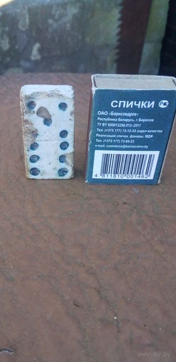 Старинная,редкая "Костяшка домино" из фаянса,19 век!