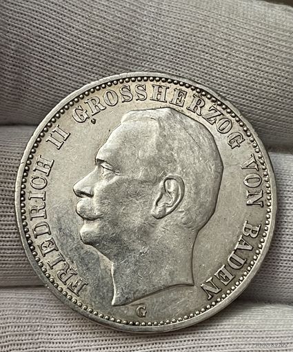 3 марки 1914 года.G.Фридрих 2.Германия.Баден.Состояние!!