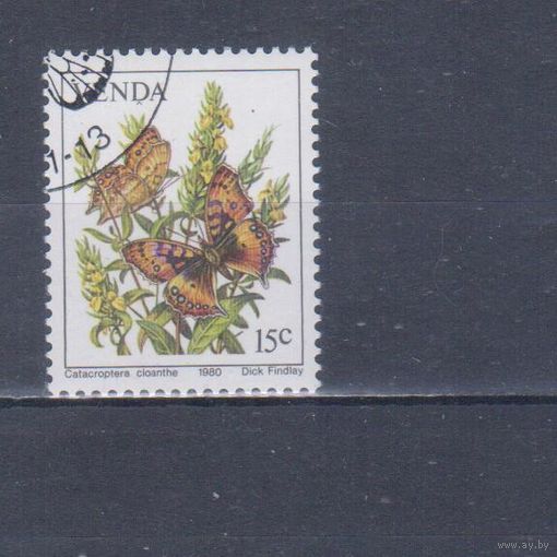 [2355] ЮАР,Венда 1980. Фауна.Бабочки.15 с. Гашеная марка.