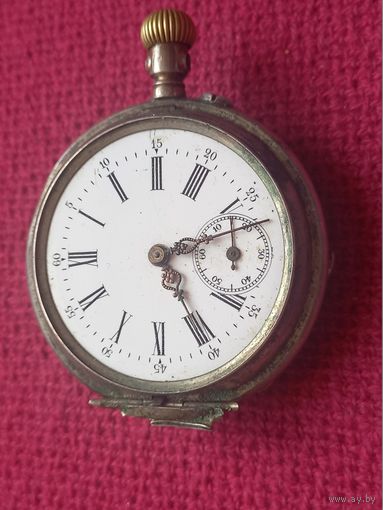 Часы карманные серебро 800 проба. Европа.