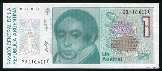 Аргентина 1 аустраль 1985-1989 гг. Р323b. Серия C. UNC