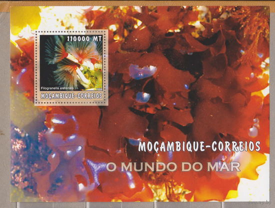Морская флора и фауна Мозамбик 2002 год лот 1050 БЛОК ЧИСТЫЙ менее 20 % от каталога по курсу 3 р