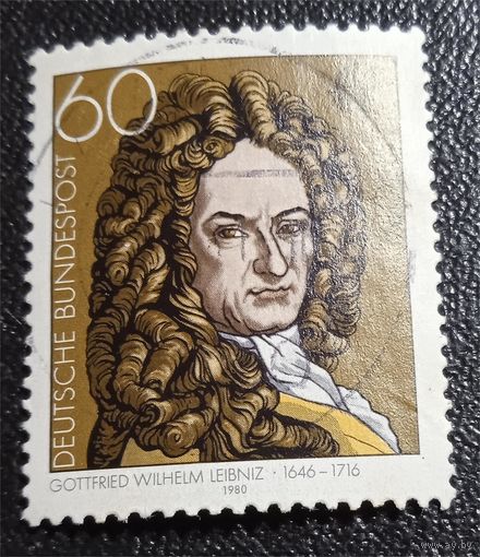Лот 215 Германия (1980) Марка по программе Европа. Готфрид Вильгецм Лейбниц учённый DE 1050