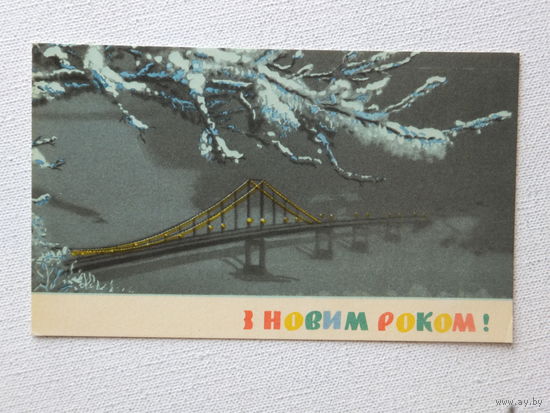 Яроменок  с новым годом 1968  9х14 см