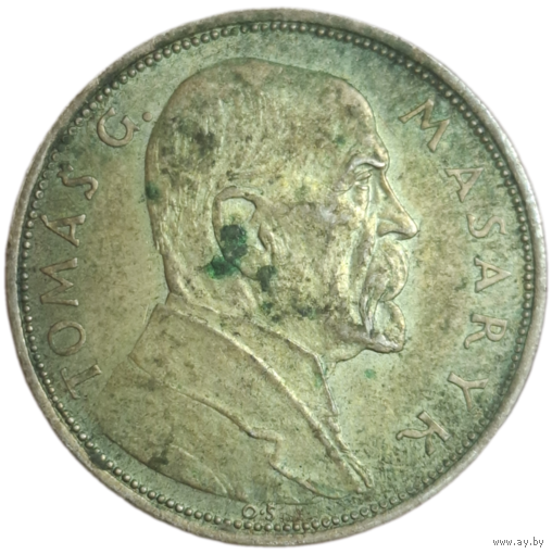 10 крон 1928 Чехословакия, 10 лет независимости, серебро