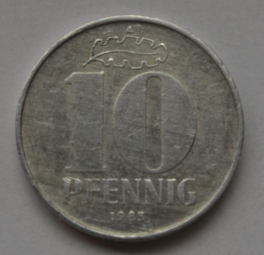 Германия - ГДР 10 пфеннигов, 1983 г.